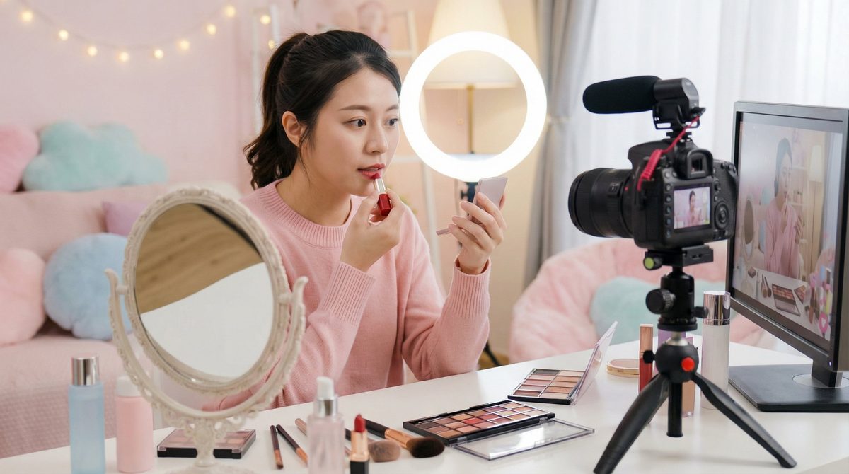 国产自拍 AI美颜效果